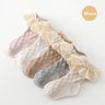 5Pairs/Lot Spring Autumn Baby Girls Socks Newborn Infant Kids Cute Socks Toddler Cotton Lace Flower Short Tube Sock For 0-5Years