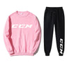 Men's Tracksuit Set Hoodie + Pants Spring Autumn Winter Fleece Warm Sportwear CCM Streetwear Suit Men Clothing