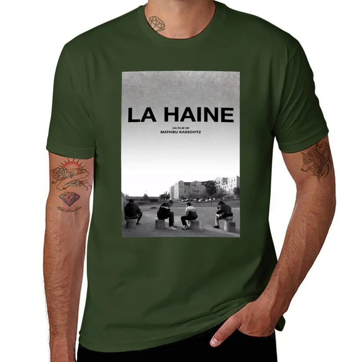 New La Haine Poster Film Movie T-Shirt quick drying shirt anime cute tops summer tops mens plain t shirts