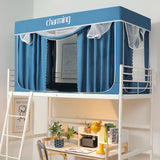 Student Dormitory Blackout Bed Curtain Mosquito Net with Frame Bed Curtains Anti-Mosquito Canopy Bed Tent for Three Doors