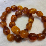 Natural Raw Amber Bracelet Men Women Healing Gemstone Fine Jewelry Genuine Baltic Ambers Tumbled Stone Bracelets Bangles