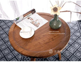 Occasional Table Combination Simple with Armrest Log Backrest Dining Chair Solid Wood Conference Table Three-Piece Set