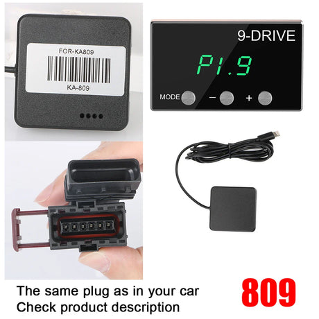 9 Drive 5 Modes Digital Car Throttle Response Controller Racing Accelerator Potent Car Pedal Booster Electronics Accessories