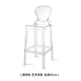 Nordic Acrylic Transparent Bar Chairs Modern Backrest Household Design Bar Chairs High Stools Muebles Household Items WZ50BC