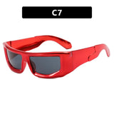 Fashion Women's Y2K Rectangle Sunglasses Men and Women Trendy Hip-Hop Sun Glasses Male Sports Cycling Eyewear UV400 Goggles