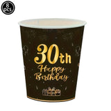 Men Women Birthday Disposable Tableware Party Decor 30 40 50 60 Years Anniversary Party Adult Happy Birthday Party Supplies