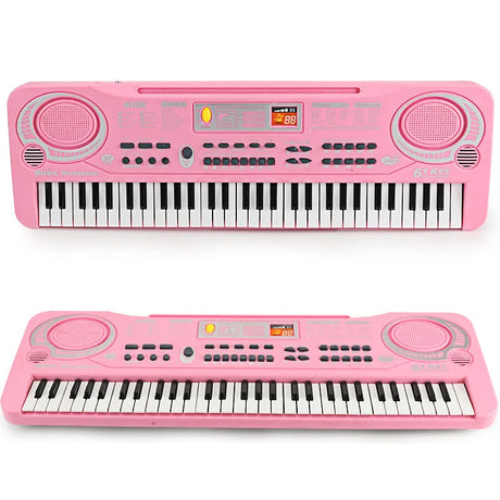 61-key Children's Electronic Piano Keyboard Portable Educational Toy Musical Instrument Organ With Mike Children's Beginner Gift