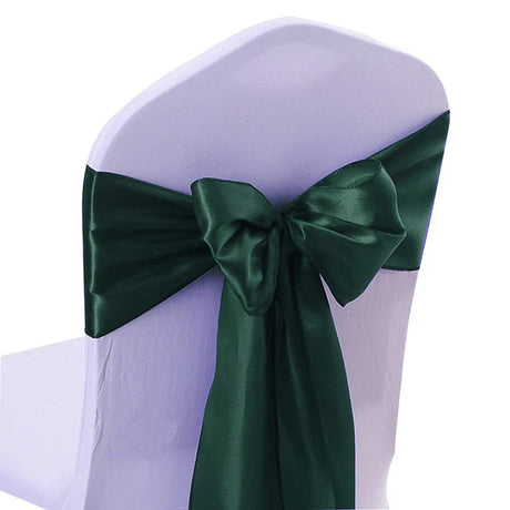 10pcs/50pcs Satin Chair Sash Knots Hotel Party Banquet Chair Tie Back Belt Birthday Wedding Decoration Chair Ribbon Bow