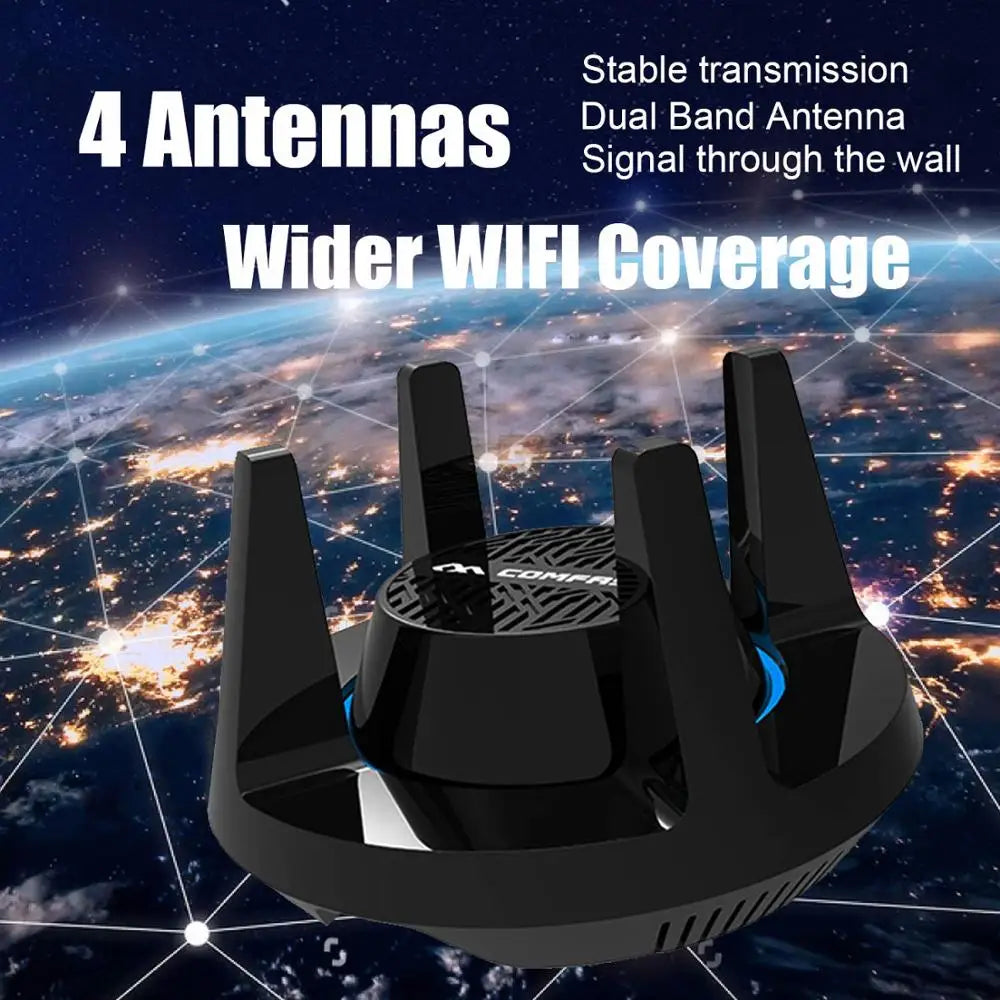 Comfast CF-958AC Wirless Gigabit E-Sports USB3.0 Network Card WiFi Adapter 1900Mbps Dual Band 2.4G/ 5G 4x3dBi Antennas for Games