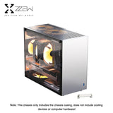 ZZAW C2 C2P M-ATX Computer Case Side Transparent MINI-ITX All Aluminum Desktop Office Small Chassis Supports Long Graphic Card