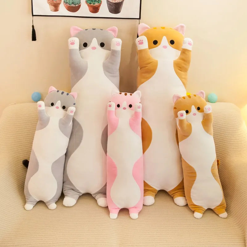 50-130CM Plush Toys Cute Animal Cat Creative Long Soft Toys Office Break Nap Sleeping Pillow Cushion Stuffed Gift Doll for Kids