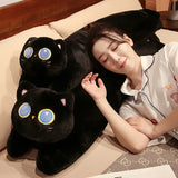 1PC 90~130cm Long Giant Cats Plush Toy Cylidrical Animal Bolster Pillow Cat Stuffed Plushie Children Sleeping Friend Gift