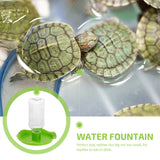 Automatic Reptile Feeders Waterer Turtle Food Water Bowl Small Animal Dispenser Bottle Aquarium Ornament Terrarium Dish Plate