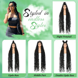 Kaylss 48" Full Double Lace Knotless Locs Braided Wigs for Women Black Butterfly Large Triangle Knotless Twisted Cornrow Braide