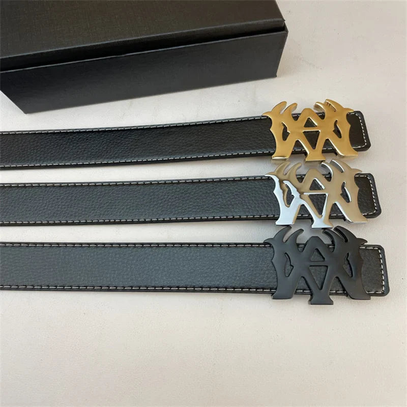 Fashion Men Strap Belt for Jeans Dress High Quality Metal Circle Buckle Belt Women Multi Color Leather Dress Waistband