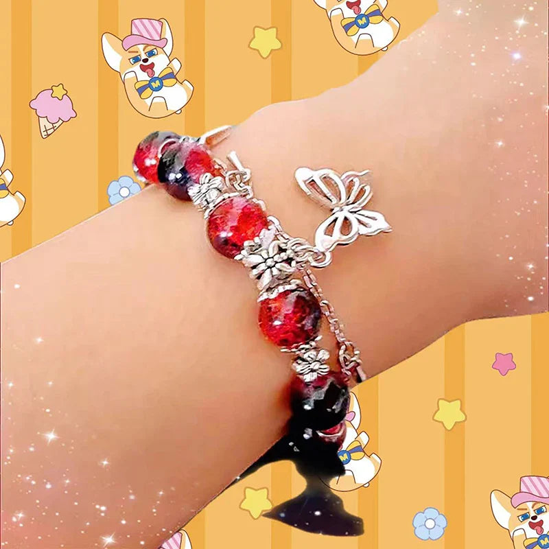 Anime Tian Guan Ci Fu Bracelet Xie Lian Heaven Official’s Blessing Beads Chain Butterfly Pendant Bracelet Cosplay Jewelry Gift