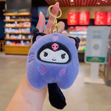 Sanrio Plush Keychain Kawaii Hello Kitty Kuromi My Melody Cinnamoroll Anime Cartoon Cute Cats 키링 Girl Plush Toys Christmas Gifts