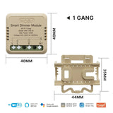 MOES Star Ring Series Mini Tuya WiFi/Zigbee Smart Switch DIY Module Light Switch 1/2 Gang Remote Control Work Alexa Google Home