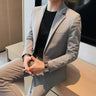 High Quality Fashion All Fashion Casual Solid Color Handsome Smart Casual  Four Seasons  Blazers  Polyester  Single Breasted