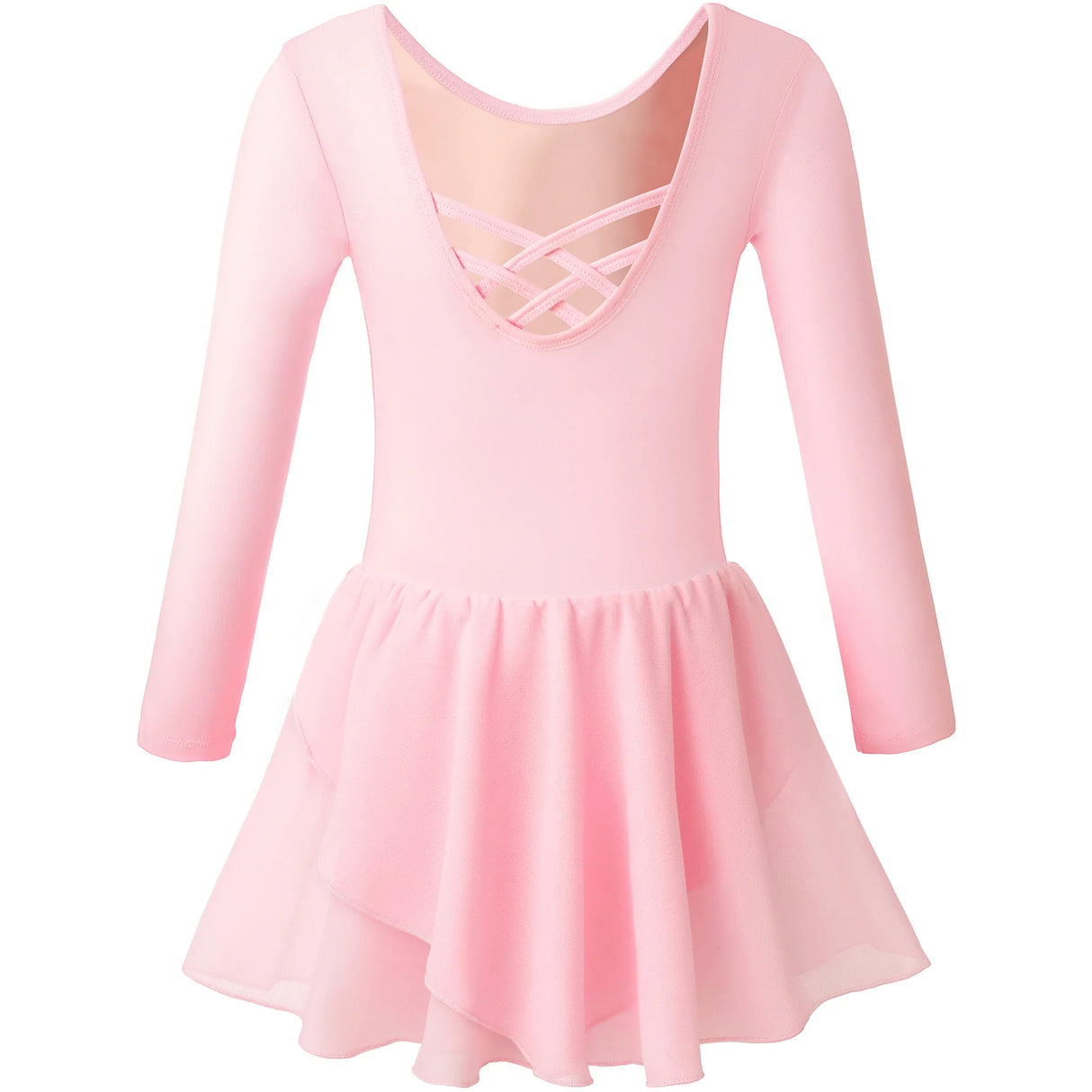 Girls Long Sleeve Leotard with Skirt Dance Dress Kid Toddler Ballet Outfit Clothes