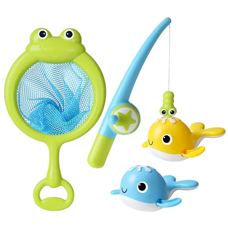 Cute Baby Bath Toy Kids Fishing Toy Set Magnetic Parent-child Interactive Game Swimming Pool Water Play Toy for Children Toddler