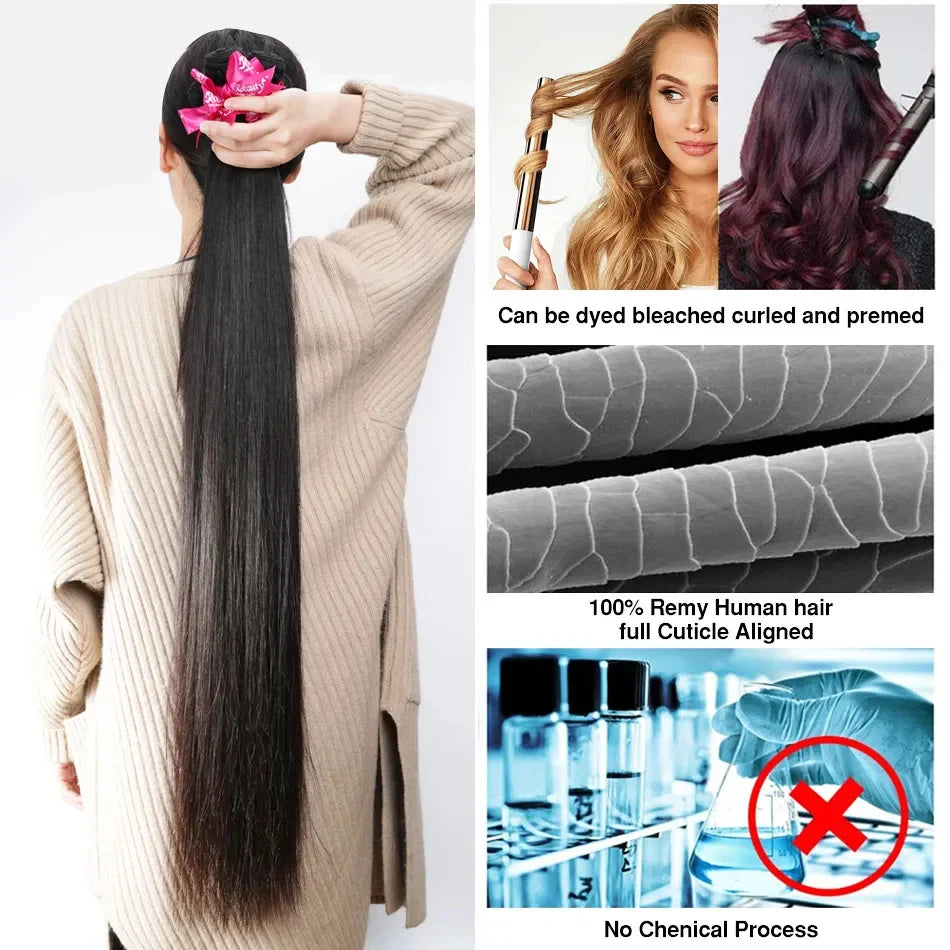 Wigirl 30 40 42 Inch Bone Straight Human Hair Weave Bundle Brazilian Remy Hair Weave Brazilian Hair Weave Remy Hair Extensions