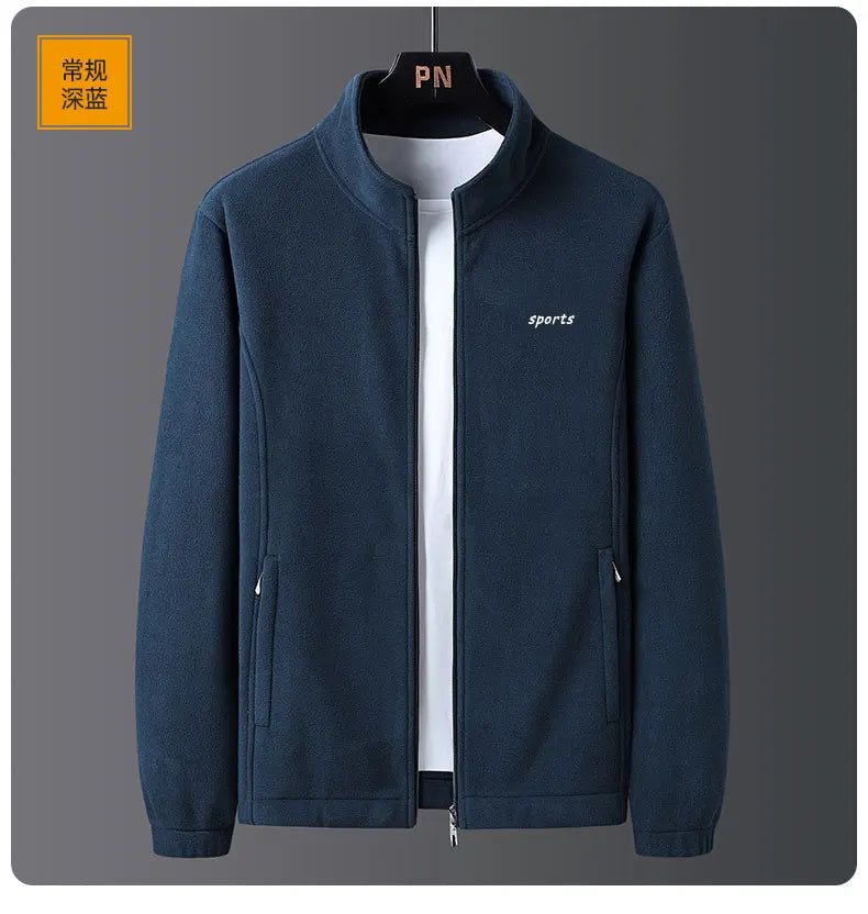 Men's HOODIES Casual Solid Color New Autumn Winter Fashion Men Stand-up Collar Sweatshirts Loose Version Cardigan Long Sleeve