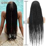 36 Inch Braid Wigs Lace Front Wig Cornrow Braided Wigs Box Braids 13x8 Lace Frontal Wig for Woman Synthetic Lace Wig Baby Hair