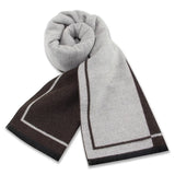 New Luxury Cashmere Wool Men Scarves,Warm Winter Man Scarf Charcoal Grey Wool Scarves Comfort Dual Color Fashion Casual Wear