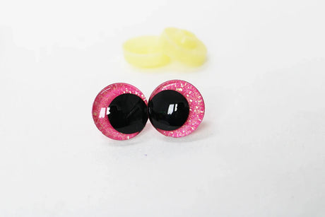 10pairs new eyes 12mm 14 16 18 20 25 30mm  3D Cartoon glitter toy safety eyes  doll eyes eyes with hard washer -C11