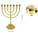 7 Branch Menorah Candle Holder Jerusalem Temple 12 Tribes of Israel Menorah 6.68/5.11-inch Height Antique Hanukkah Candle Stand