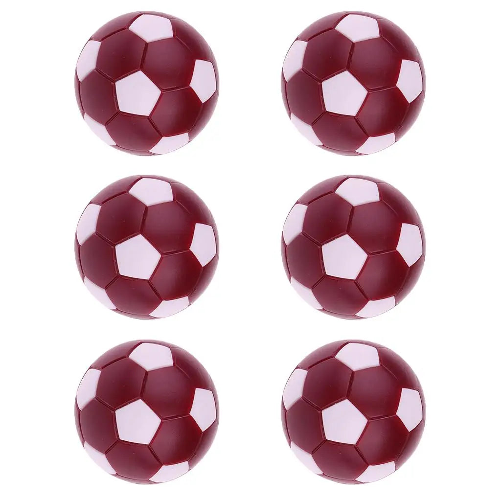 6 Pieces Foosball Table Football Round Indoor Games Plastic Soccer Balls for Foosball Machine Fussball Sport Gifts 36mm