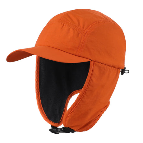 Connectyle Waterproof Mens Women Winter Hat Soft Fleece Lined Lightweight Earflaps Visor Hat Warm Outdoor Baseball Trapper Hat