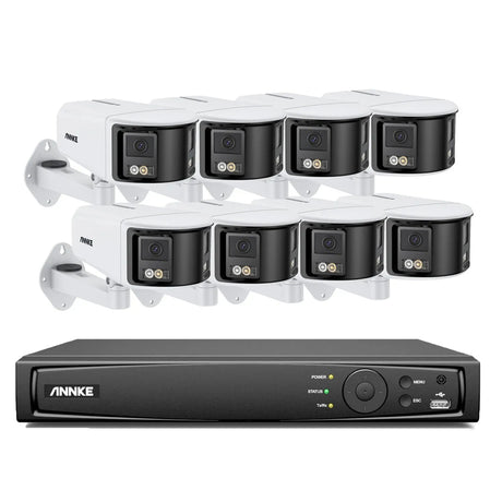 ANNKE 4K 180° Panoramic Security Camera System Kits 6MP Dual Lens POE Camera Outdoor CCTV Video Surveillance Protection Camera