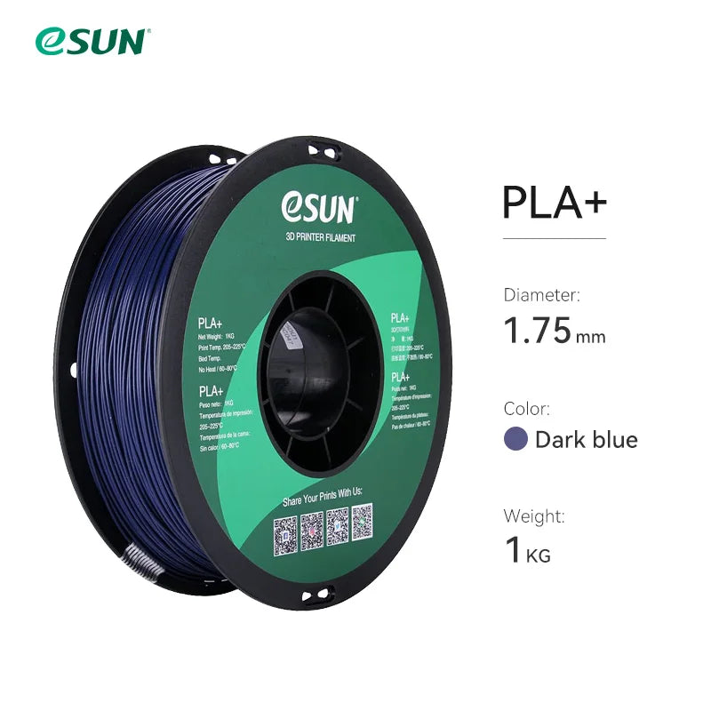 eSUN PLA+ Filament For 3D Printer 10Pcs 1.75mm PLA Plus 3D Printer Filament Accuracy +/- 0.03mm 10KG  PLA+ 3D Printing Material