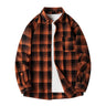 Men Shirt Plaid Flannel Spring Autumn Long Sleeve Blue Loose Mens Casual Shirt Oversized Business Male Soft Dress Shirt