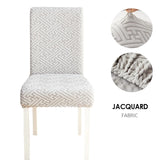 Jacquard Fabric Chair Cover Universal Size Chair Covers for Dining Room Wedding Office Banquet Seat Slipcovers Home Decor 1PC