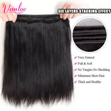 Vanlov Straight Hair Brazilian Straight Human Hair Weave Bundles Natural Black 1/3/4 pcs/lot 100% Human Hair Bundles Remy Hair