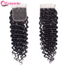 Gabrielle Deep Wave Closure Brazilian Human Hair 4x4 Lace Closure Pre-Plucked with Baby Hair Natural Black Closures Only