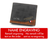 Personalized Wallets Slim Classic Small Male Wallet Card Holder Frosted Leather Men Purses Custom Initials Name DIY Engraved