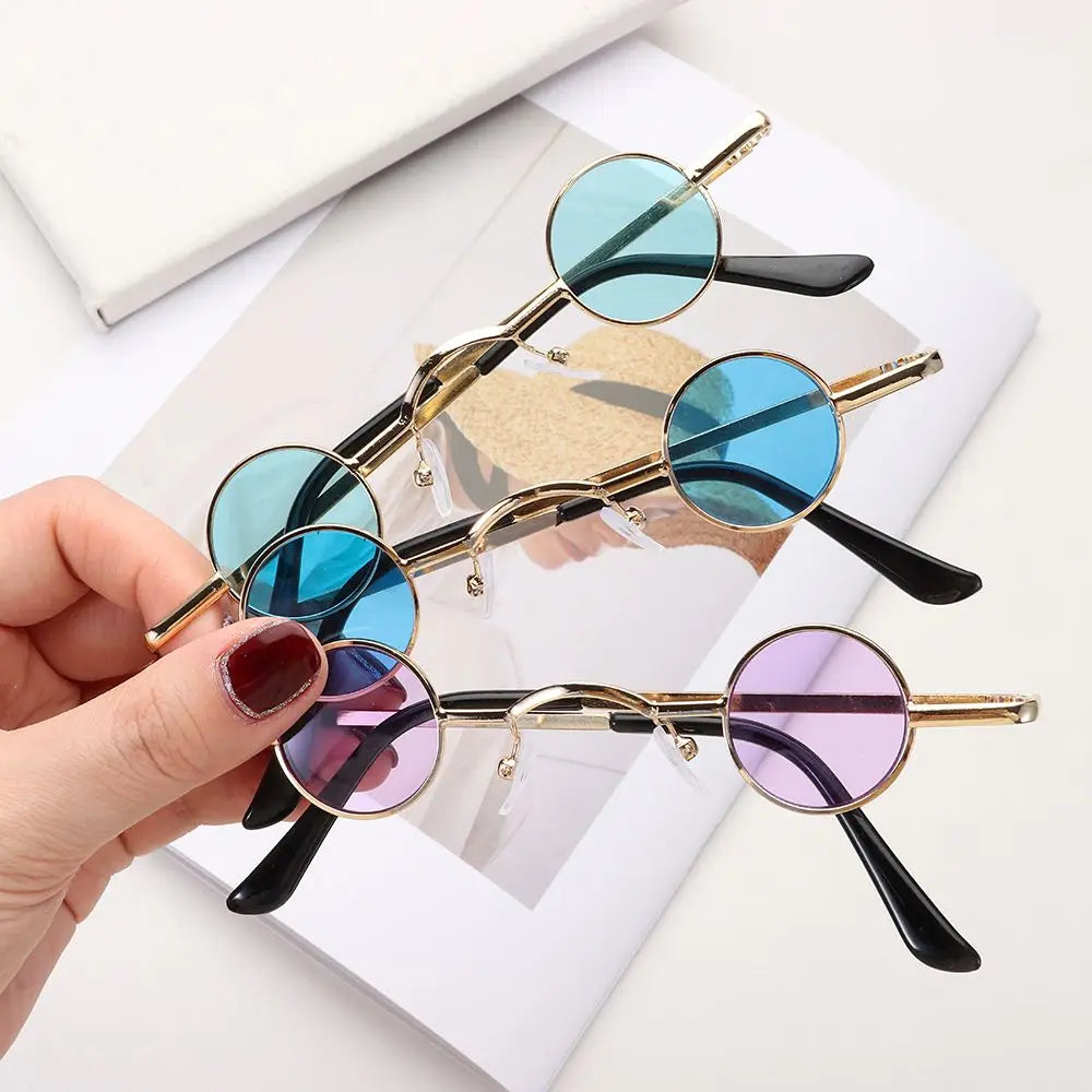 Ins Trendy Small Round Sunglasses Women Men Fashion Classic Metal Frame Shades Hip Hop Punk Sun Glasses Candy Color Sunglasses