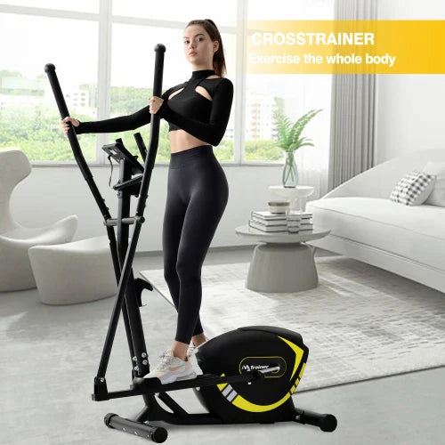 US Warehouse Elliptical Trainer Upright Bike With 8 Levels Of Magnetic Resistance For Home Gyms Indoor Cycling Bike