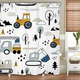 Colorful Tropical Fish Shower Curtains Ocean Animals Kids Bath Curtain Polyester Fabric Waterproof Bathroom Decor Set with Hooks