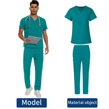 High Quality Unisex Scrubs Uniform Nurse Suit Pet Beauty Shop Medical Sets Spa Uniforms Womens Scrub Sets Work Wear Oversized