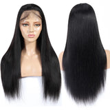 13x4 HD Transparent Lace Front Human Hair Wigs Pre Plucked For Women Bone Straight Remy Human Hair Lace Frontal Wigs 180%