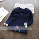 Fashion Girls Sweaters 2023 New Winter Children Clothes Cartoon Kids Tops Warm Velvet Thick Kids Sweater Girls Outwear Sweater