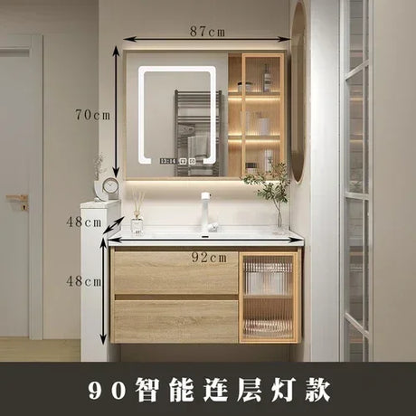 Locker Display Bathroom Cabinet Shelves Toilet Closet Bathroom Cabinet Wooden Washbasin Badezimmer Schrank Home Furniture YQ