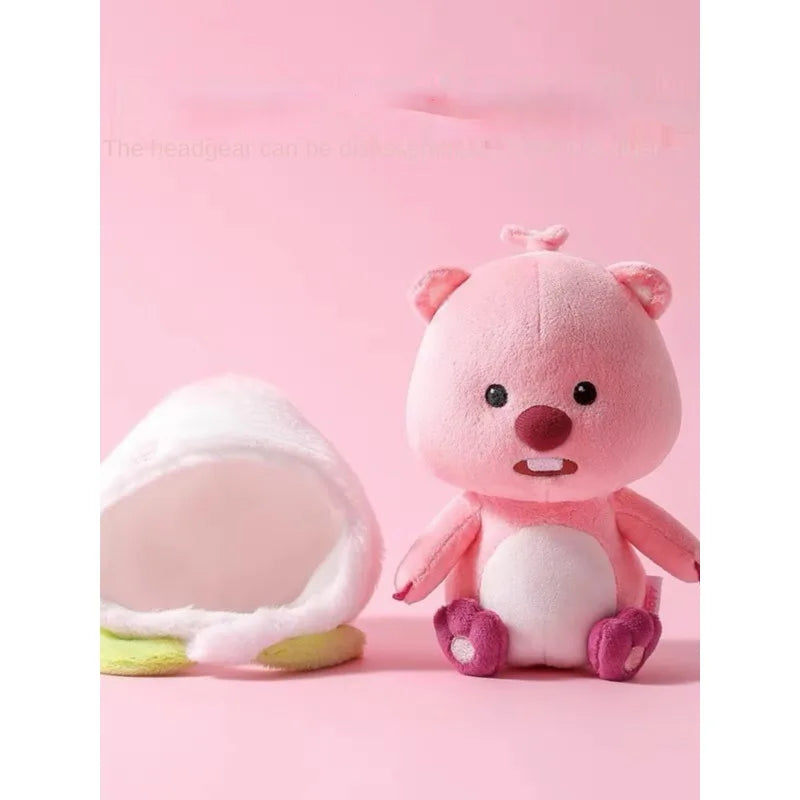 MINISO LOOPY Series - Fruit Head Cover Detachable Doll Cute Beaver Plush Animation Derivatives/Peripheral Products