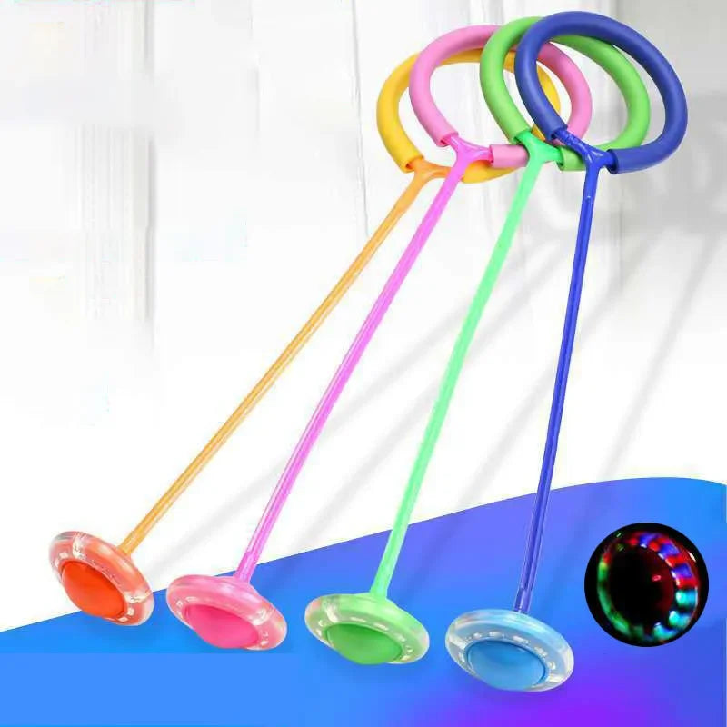 Flash Jumping Rope Ball Kids Outdoor Fun Sports Toy LED Children Jumping Force Reaction Training Swing Ball Child-parent Games