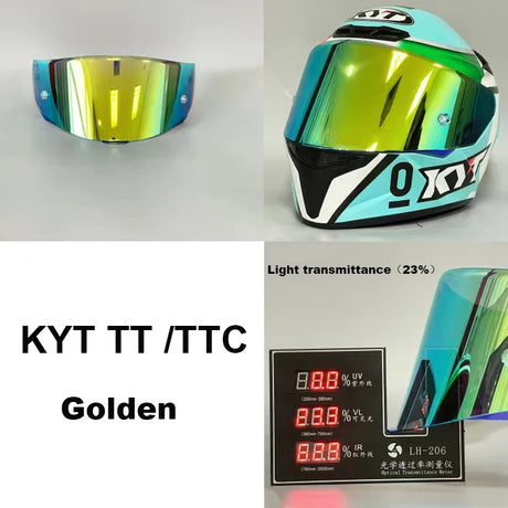 KYT TT COURSE Motorcycle Helmet Visor Lens Full Face Helmet Casco Moto Accessories Windshield Anti-UV KYT Capacete TTC VESC-8